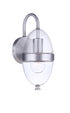 Craftmade Sivo 1 Light Small Outdoor Wall Lantern in Satin Aluminum Model: ZA3504-SA