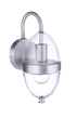 Craftmade Sivo 1 Light Small Outdoor Wall Lantern in Satin Aluminum Model: ZA3504-SA