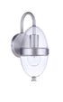 Craftmade Sivo 1 Light Small Outdoor Wall Lantern in Satin Aluminum Model: ZA3504-SA