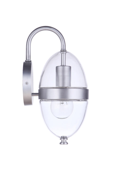Craftmade Sivo 1 Light Small Outdoor Wall Lantern in Satin Aluminum Model: ZA3504-SA