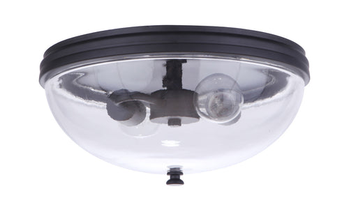 Craftmade Sivo 2 Light Outdoor Flush Mount in Midnight Model: ZA3537-MN