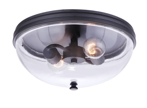 Craftmade Sivo 2 Light Outdoor Flush Mount in Midnight Model: ZA3537-MN