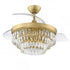 Craftmade Sofia 42 Hidden Blades 42 Inch Sofia in Brushed Polished Nickel With Clear Acrylic Blades Model: SOF42BNK3