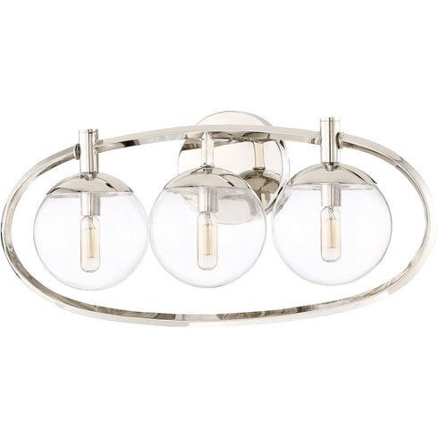 Craftmade Solar Powered Piltz 3 Light Vanity in Polished Nickel Model: 45503-PLN