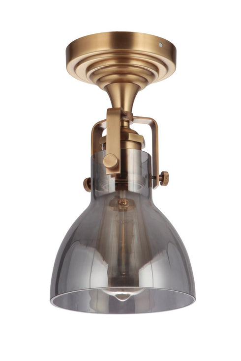 Craftmade State House 1 Light Semiflush in Vintage Brass Finish Model: X8317-VB