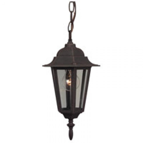 Craftmade Straight Glass Cast 1 Light Outdoor Pendant in Rust Model: Z151-RT
