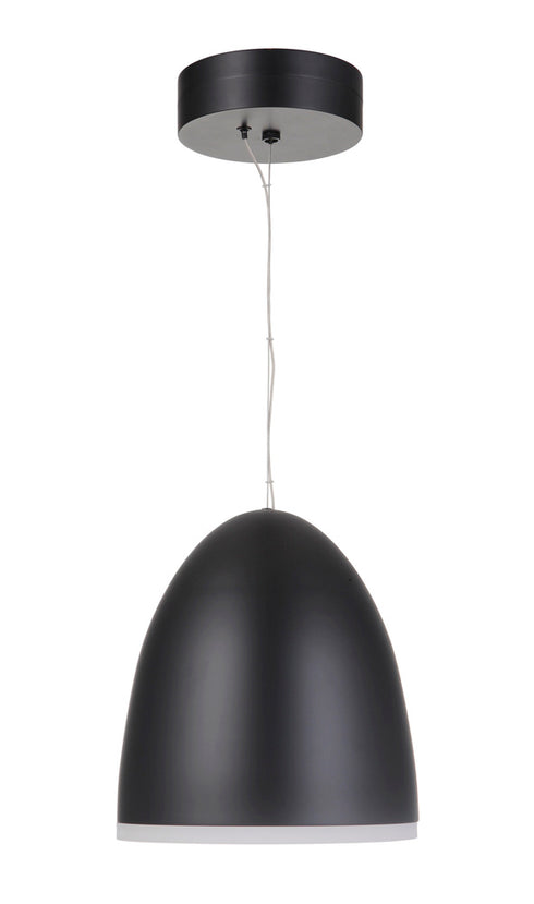 Craftmade Studio 1 Light LED Pendant in Flat Black Finish Model: 51191-FB-HUE