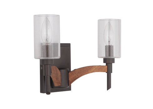 Craftmade Tahoe 2 Light Vanity in Espress Whiskey Barrel Finish Model: 40302-ESPWB