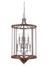 Craftmade Tahoe 8 Light Foyer in Brushed Nicke Whiskey Barrel Finish Model: 40338-BNKWB