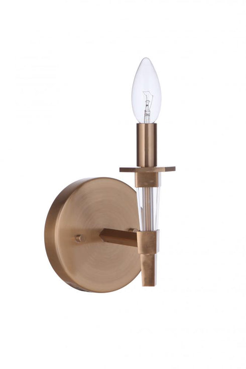 Craftmade Tarryn 1 Light Wall Sconce in Satin Brass Model: 53261-SB