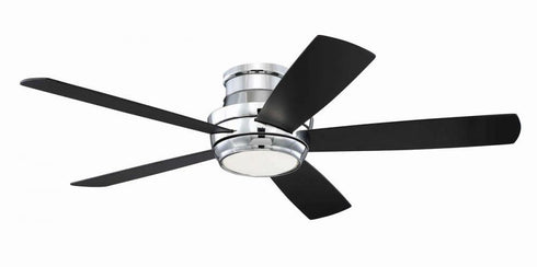 Craftmade Tempo 52 Inch Ceiling Fan with Blades and Light Kit in Chrome Finish Model: TMPH52CH5