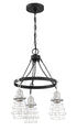 Craftmade Thatcher 3 Light Chandelier in Flat Black Finish Model: 50623-FB