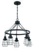 Craftmade Thatcher 5 Light Chandelier in Flat Black Model: 50625-FB