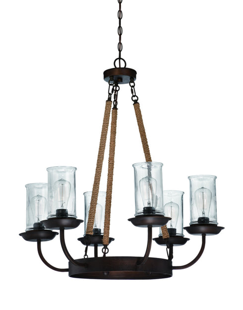 Craftmade Thornton 6 Light Chandelier in Aged Bronze Brushed Model: 36126-ABZ