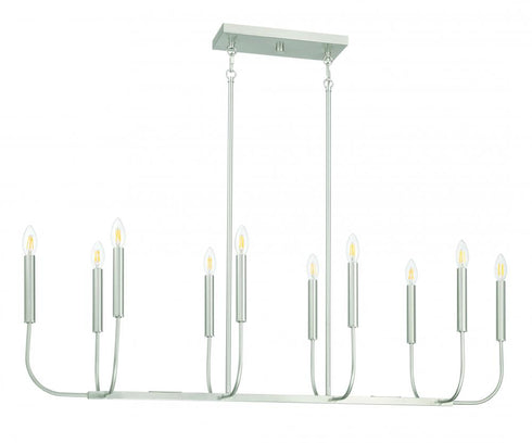 Craftmade Traci 10 Light Island in Brushed Polished Nickel Model: 59870-BNK