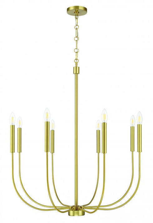 Craftmade Traci 8 Light Chandelier in Satin Brass Model: 59828-SB
