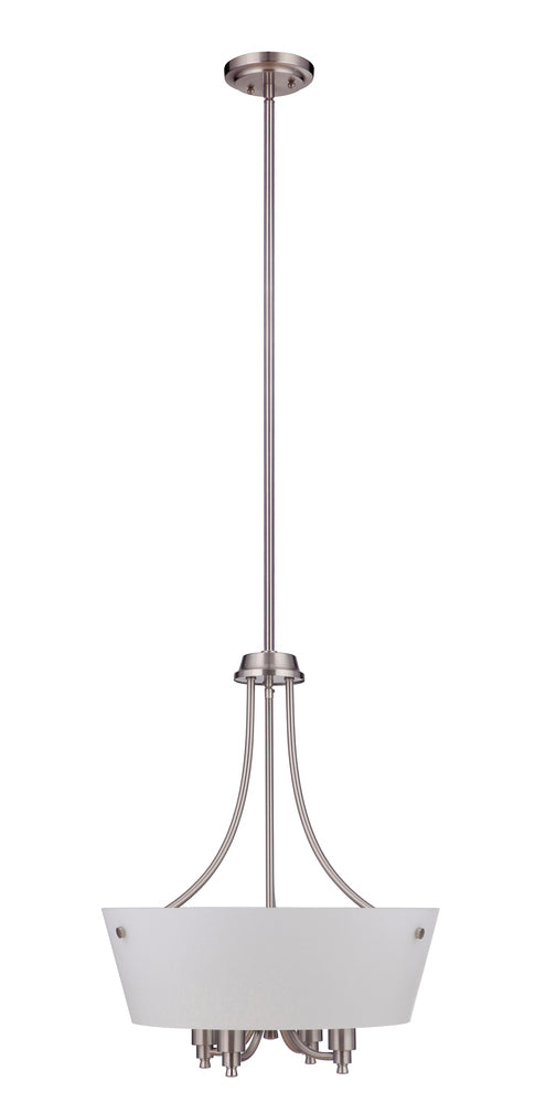 Craftmade Tyler 4 Light Foyer in Brushed Polished Nickel Finish Model: 50234-BNK-WG