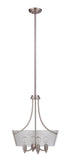 Craftmade Tyler 4 Light Foyer in Brushed Polished Nickel Finish Model: 50234-BNK-WG