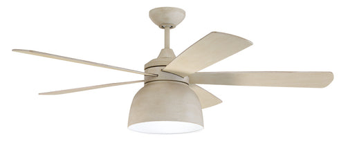Craftmade Ventura 52 Inch Ceiling Fan With Blades LED Light Kit in Cottage White Finish Model: VEN52CW5