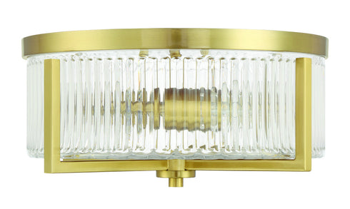 Craftmade Whittley 3 Light Flushmount in Satin Brass Finish Model: 60183-SB