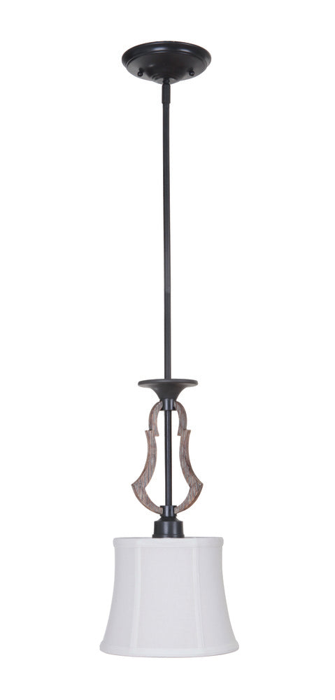 Craftmade Winton 1 Light Mini Pendant in Weathered Pine Finish Model: 35191-WP