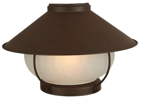 Craftmade Wire Cage Frost Glass With 1x9w LED RI in Rustic Iron Finish Model: OLK13-RI-LED