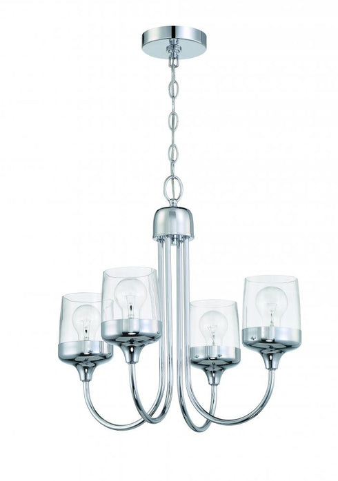 Craftmade Wrenn 4 Light Chandelier in Chrome Model: 58124-CH