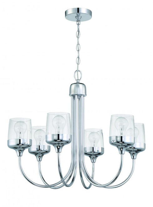 Craftmade Wrenn 6 Light Chandelier in Chrome Model: 58126-CH