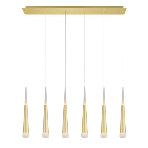 CWI Lighting Andes LED Pool Table Light With in Satin Gold Finish Model: 1103P40-6-602