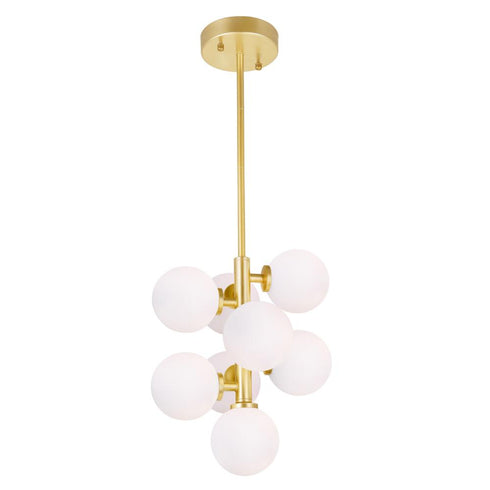 CWI Lighting Arya 8 Light Pendant With Satin Gold Finish Model: 1020P12-8-602