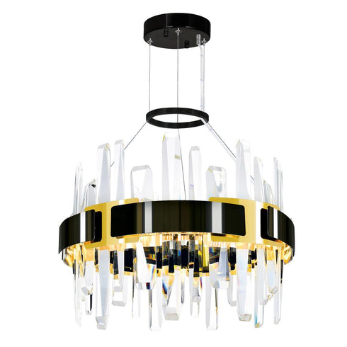 CWI Lighting Aya LED Integrated Pearl Black Chandelier Model: 1592P18-612
