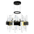 CWI Lighting Aya LED Integrated Pearl Black Chandelier Model: 1592P18-612