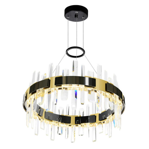 CWI Lighting Aya LED Integrated Pearl Black Chandelier Model: 1592P24-612