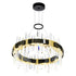 CWI Lighting Aya LED Integrated Pearl Black Chandelier Model: 1592P24-612