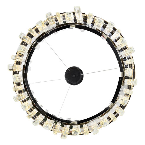 CWI Lighting Aya LED Integrated Pearl Black Chandelier Model: 1592P24-612
