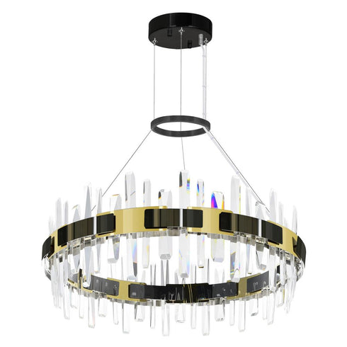 CWI Lighting Aya LED Integrated Pearl Black Chandelier Model: 1592P32-612