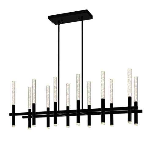 CWI Lighting Dragonswatch Integrated LED Black Chandelier Model: 1703P48-12-101-RC