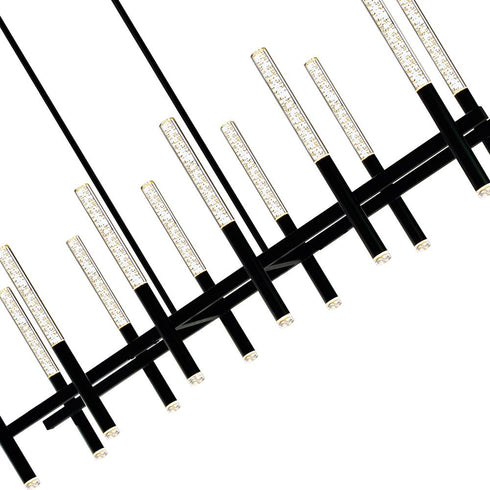CWI Lighting Dragonswatch Integrated LED Black Chandelier Model: 1703P48-12-101-RC