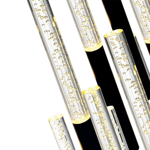 CWI Lighting Dragonswatch Integrated LED Black Chandelier Model: 1703P48-12-101-RC