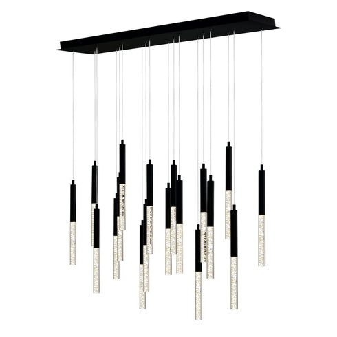 CWI Lighting Dragonswatch Integrated LED Black Chandelier Model: 1703P48-18-101-RC