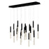CWI Lighting Dragonswatch Integrated LED Black Chandelier Model: 1703P48-18-101-RC