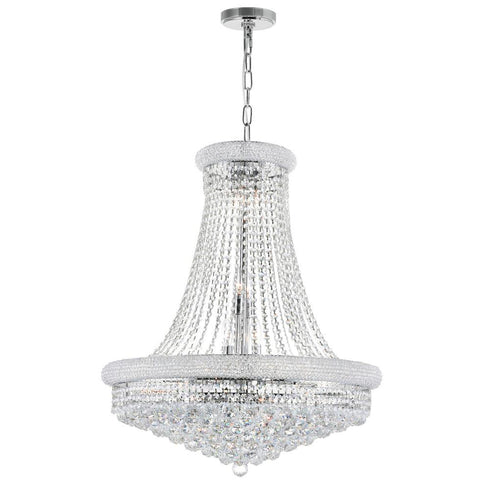 CWI Lighting Empire 18 Light Down Chandelier With in Chrome Finish Model: 8001P28C