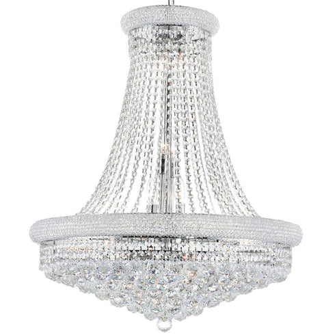 CWI Lighting Empire 18 Light Down Chandelier With in Chrome Finish Model: 8001P28C