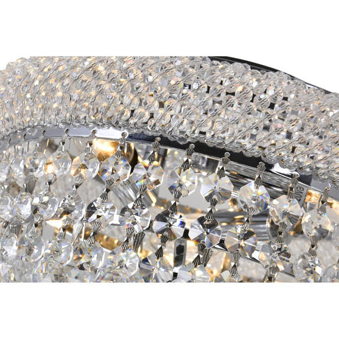 CWI Lighting Empire 3 Light Flush Mount With in Chrome Finish Model: 8001C12C