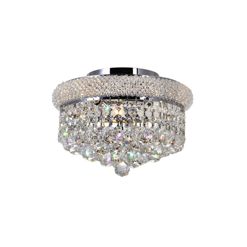 CWI Lighting Empire 3 Light Flush Mount With in Chrome Finish Model: 8001C12C