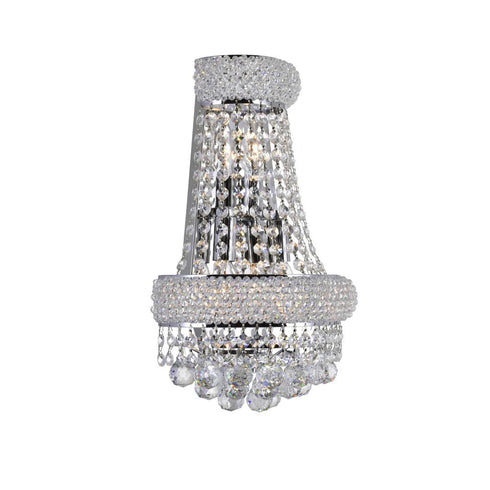 CWI Lighting Empire 3 Light Wall Sconce With in Chrome Finish Model: 8001W12C-B