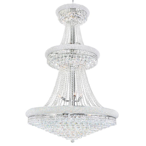 CWI Lighting Empire 34 Light Down Chandelier With in Chrome Finish Model: 8001P36C