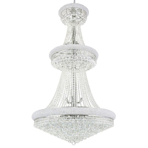CWI Lighting Empire 34 Light Down Chandelier With in Chrome Finish Model: 8001P36C