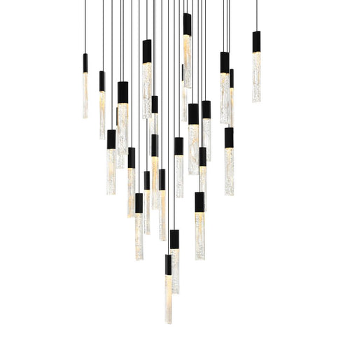 CWI Lighting Greta Integrated LED Black Chandelier Model: 1589P28-25-101