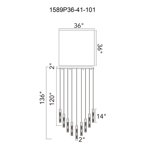 CWI Lighting Greta Integrated LED Black Chandelier Model: 1589P36-41-101